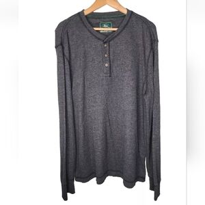 G.H. Bass Thermal Henley Shirt in Heather Gray Size XL New Without Tags